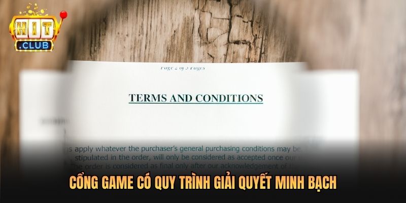 Cổng game có quy trình giải quyết minh bạch
